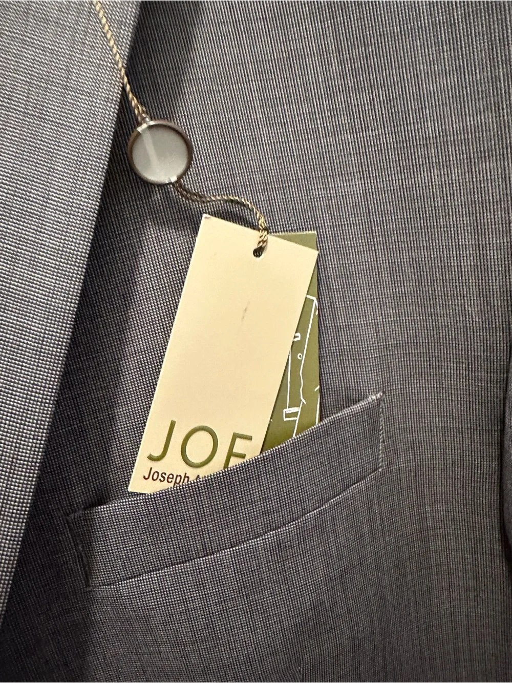 Joseph Abboud Men's Gray Two-Button Sport Coat - Picture 4 of 8